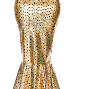 Hologram Mermaid Skirt with Wide Band