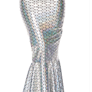 Hologram Mermaid Skirt with Wide Band